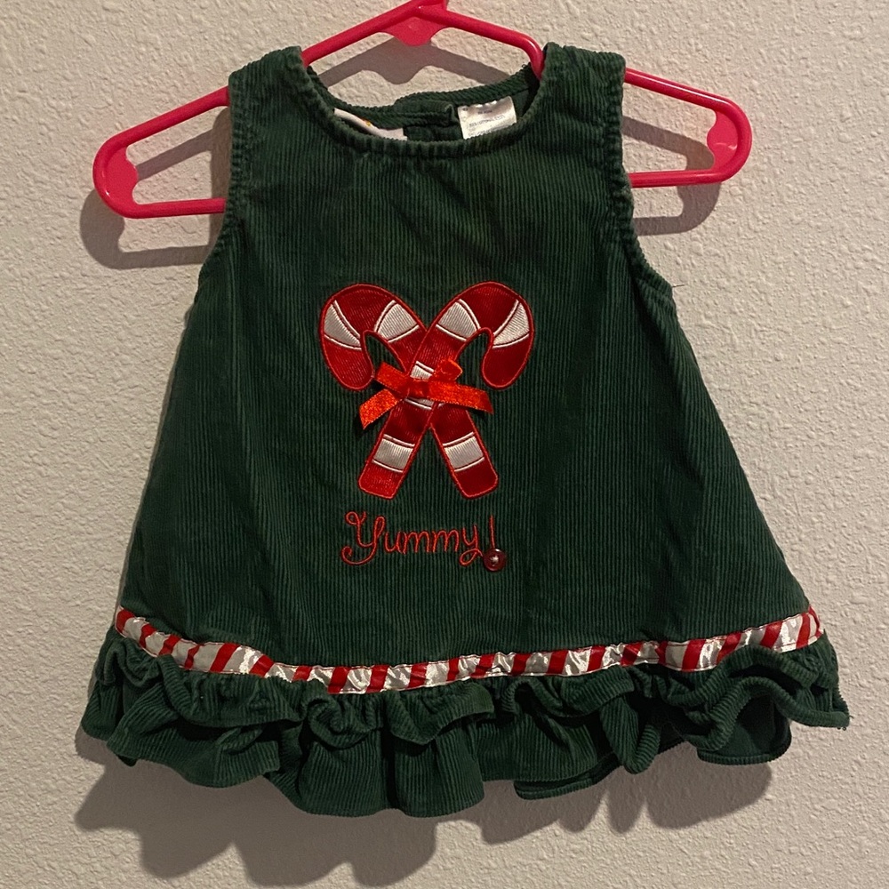 b.t. kids Dark Green Corduroy Dress